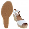 Sia-P Wedge Espadrille Sandals - White Leather