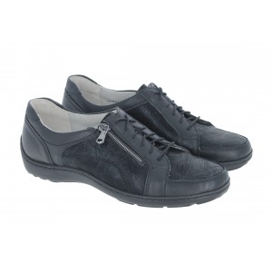 Waldlaufer Henni 496042 Shoes - Black Leather Waldlaufer Henni 496042 Shoes - Black Leather