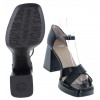 M-5302 Closed Back Sandals - Black Patent