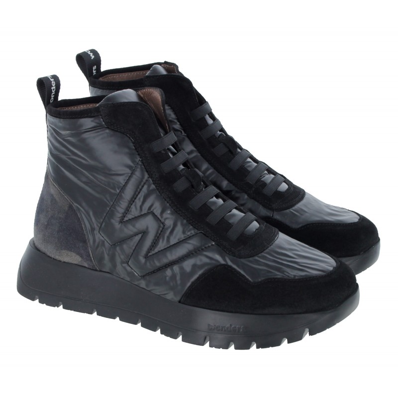 Ladies Ankle Boots | Black Textile