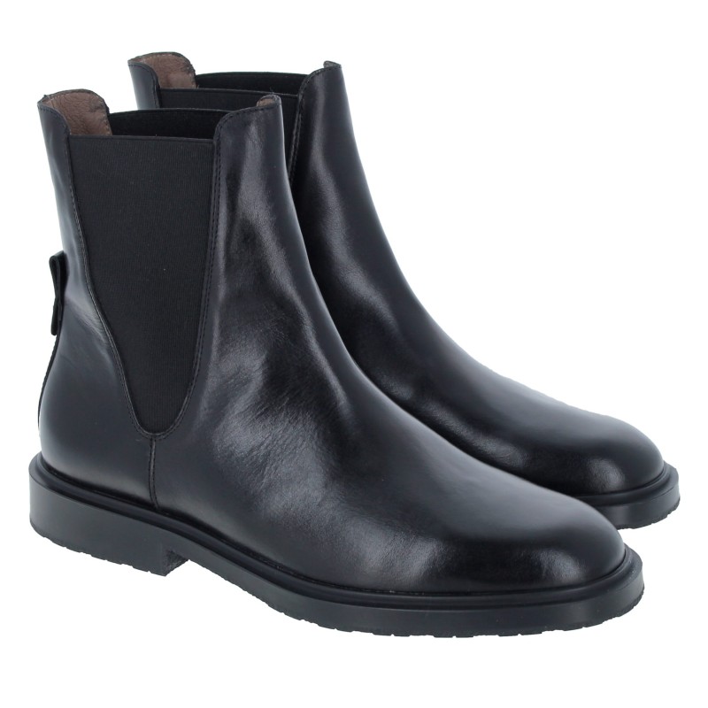 Wonders B 9106 | Ladies Ankle Boots | Black Leather