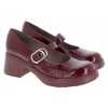 Flytres 22 E-7122 Mary Jane Shoes - Burgundy Patent