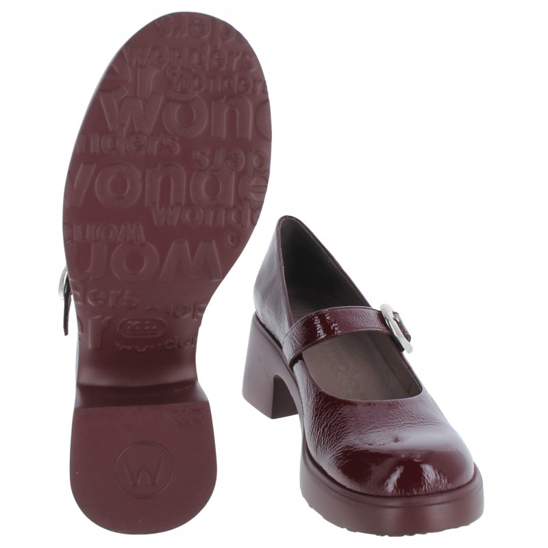 Flytres 22 E-7122 Mary Jane Shoes - Burgundy Patent