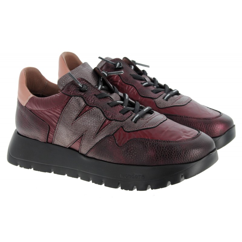 Odisei 91 A-2491 Trainers - Burgundy Leather Odisei 91 A-2491 Trainers - Burgundy Leather