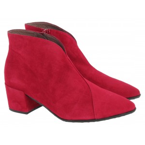 Wonders Rubin 02 E-7202 Ankle Boots - Red Suede Wonders Rubin 02 E-7202 Ankle Boots - Red Suede