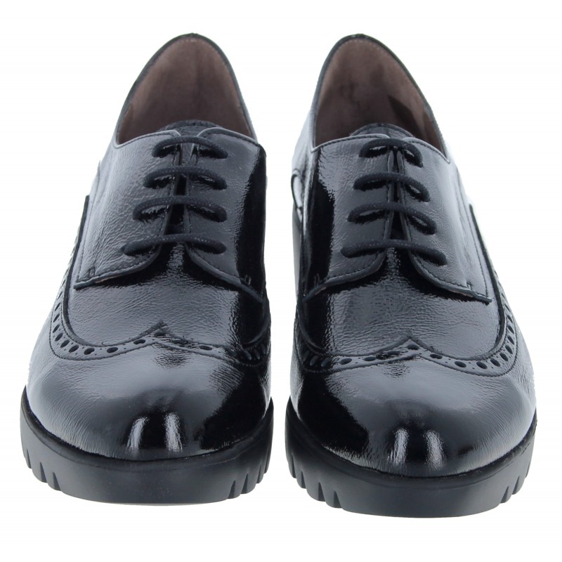 C-3350 Lace- Up Shoes - Black Patent