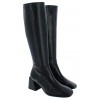 M-5133 Heeled Knee High Boots - Black Leather