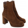 H-5923 Heeled Ankle Boots - Capuccino Suede