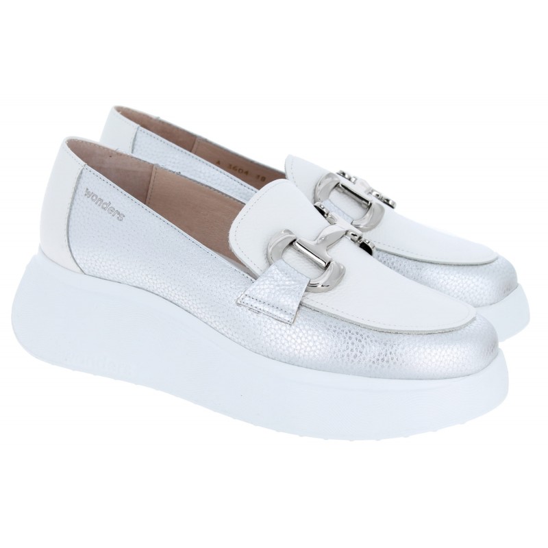 Montreal A-3604 Loafers - Silver Leather