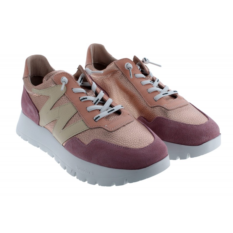 Odisei 01 A-24101 Trainers - Rose Gold Leather
