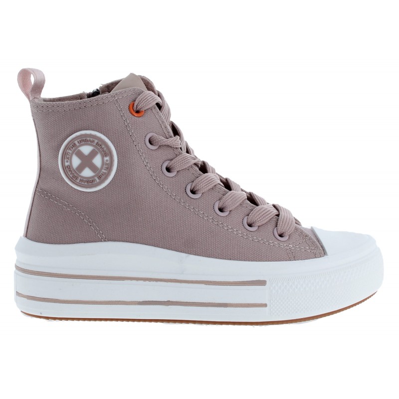 150854 High-Top Trainers - Nude Textile
