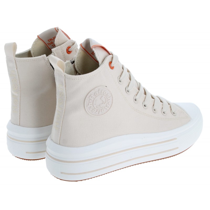 Refresh 171931 High Top Trainers - Beige Textile