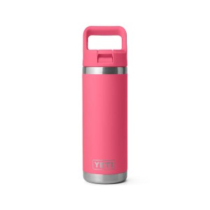 Yeti Rambler 18 oz (532 ml) Bottle With Colour-Matched Straw Cap - Tropical Pink