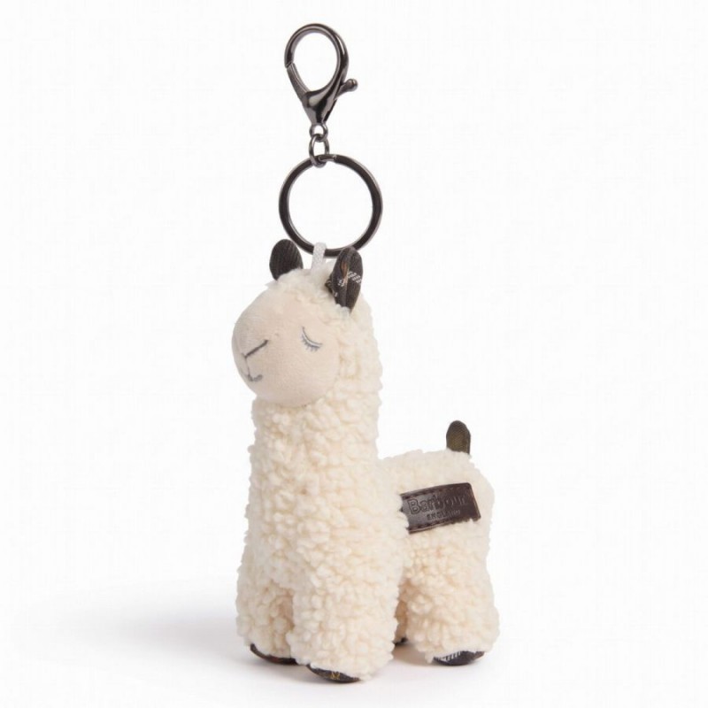 Animal Key Chain UAC0317 - Cream Llama Textile Animal Key Chain UAC0317 - Cream Llama Textile