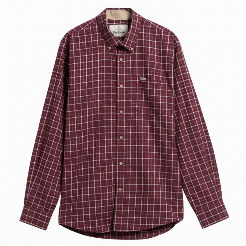 Bank Regular Long-Sleeved Shirt MSH2125 - Burgundy