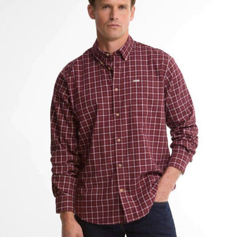 Bank Regular Long-Sleeved Shirt MSH2125 - Burgundy