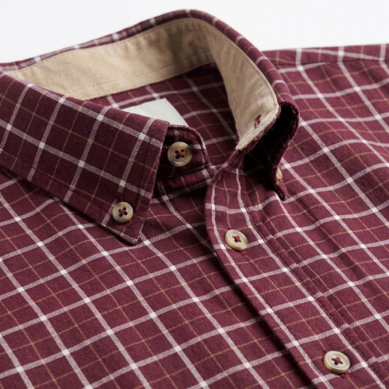 Bank Regular Long-Sleeved Shirt MSH2125 - Burgundy