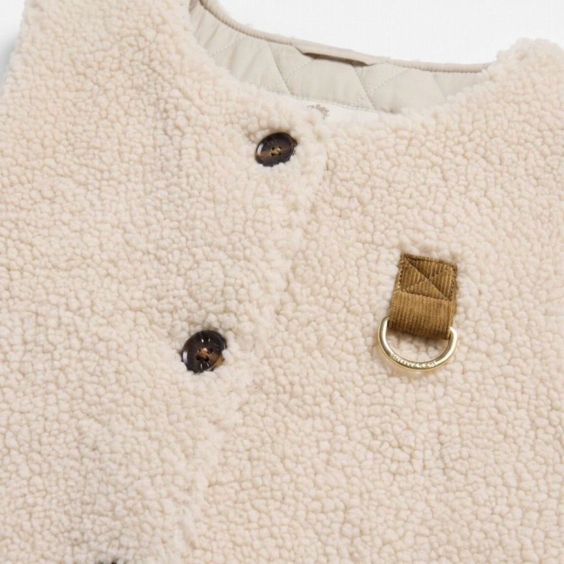 Bowes Fleece Gilet LGI0228 - Ecru Textile