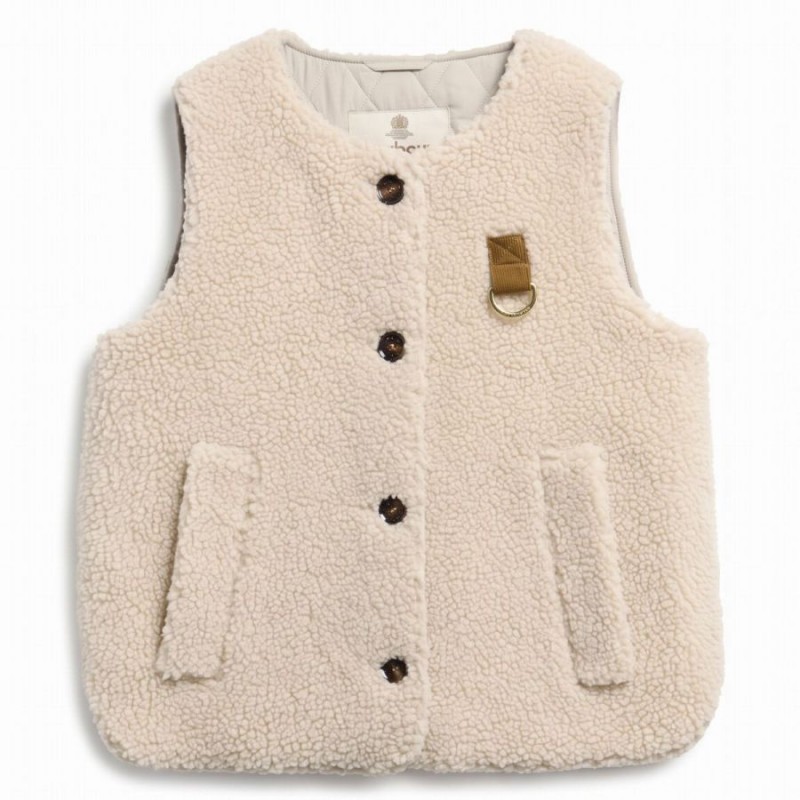 Bowes Fleece Gilet LGI0228 - Ecru Textile