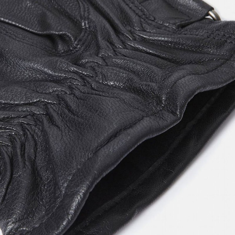 Burnished Leather Thinsulate Gloves MGL0009– Black Leather