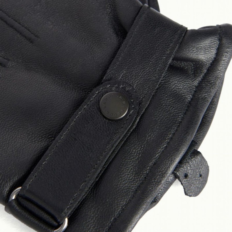 Burnished Leather Thinsulate Gloves MGL0009– Black Leather