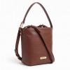 Cedar Mini Leather Bucket Bag LBA0549 - Brown Cedar Mini Leather Bucket Bag LBA0549 - Brown