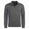 Cotton Quarter Zip Jumper MKN1074 - Olive Marl