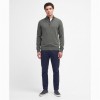 Cotton Quarter Zip Jumper MKN1074 - Olive Marl