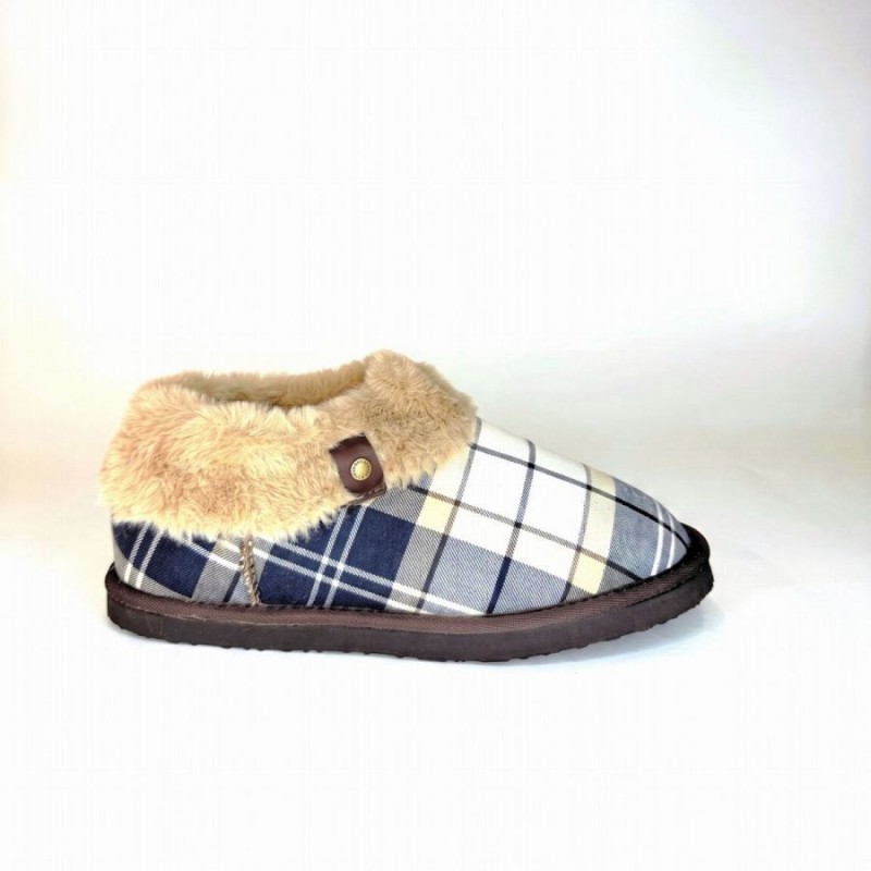 Eloise Tartan Slipper Boots LSL0037 - LT Birchwood Dress Tartan