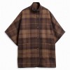 Judith Tartan Wool Cape LWO0266 - Brown