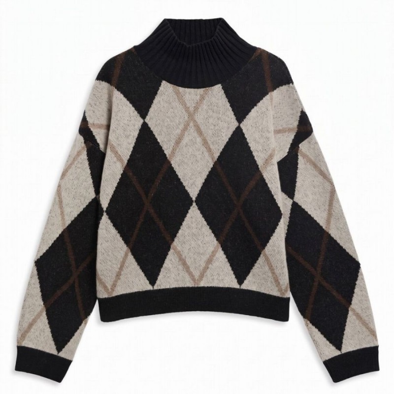 Marlow Argyle Wool Jumper LKN1833 - Multi