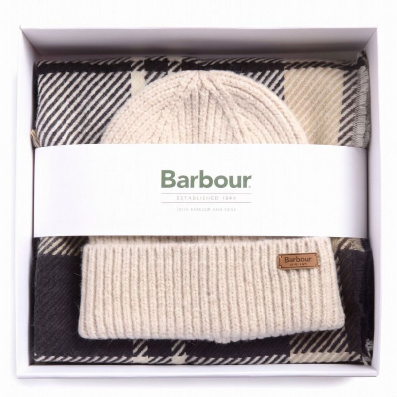 Pendle Beanie & Blair Scarf Gift Set LGS0094 - Light Birchwood Tartan
