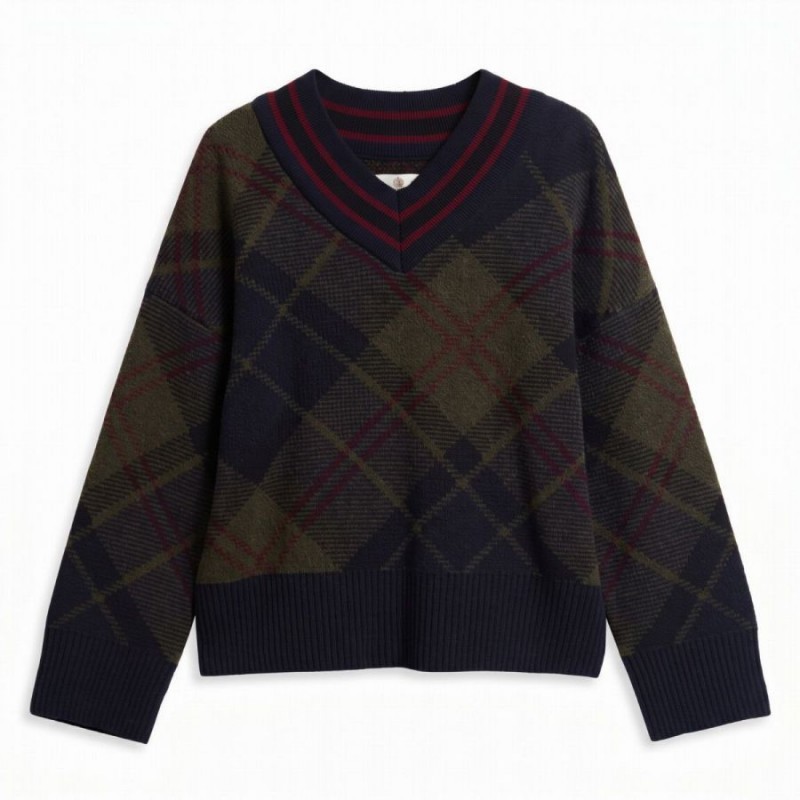 Shae Knitted Jumper LKN1841 - Tartan Textile