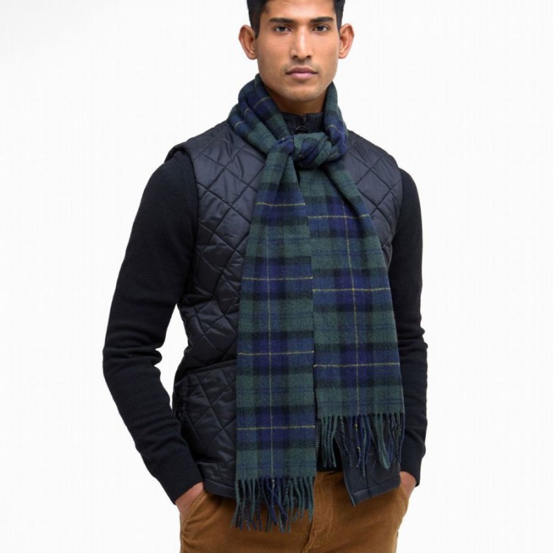 Tartan Lambswool Scarf USC0001– Olive Night Textile