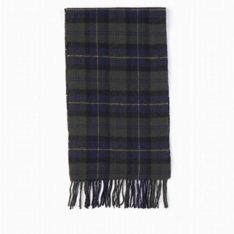 Tartan Lambswool Scarf USC0001– Olive Night Textile