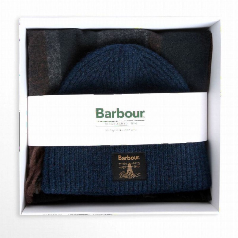 Westerdale Beanie & Scarf Gift Set MGS0095 – Navy