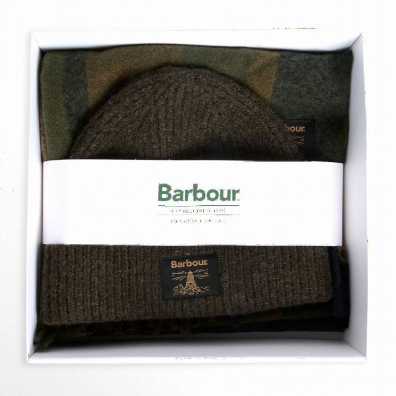 Westerdale Beanie & Scarf Gift Set MGS0095 – Olive