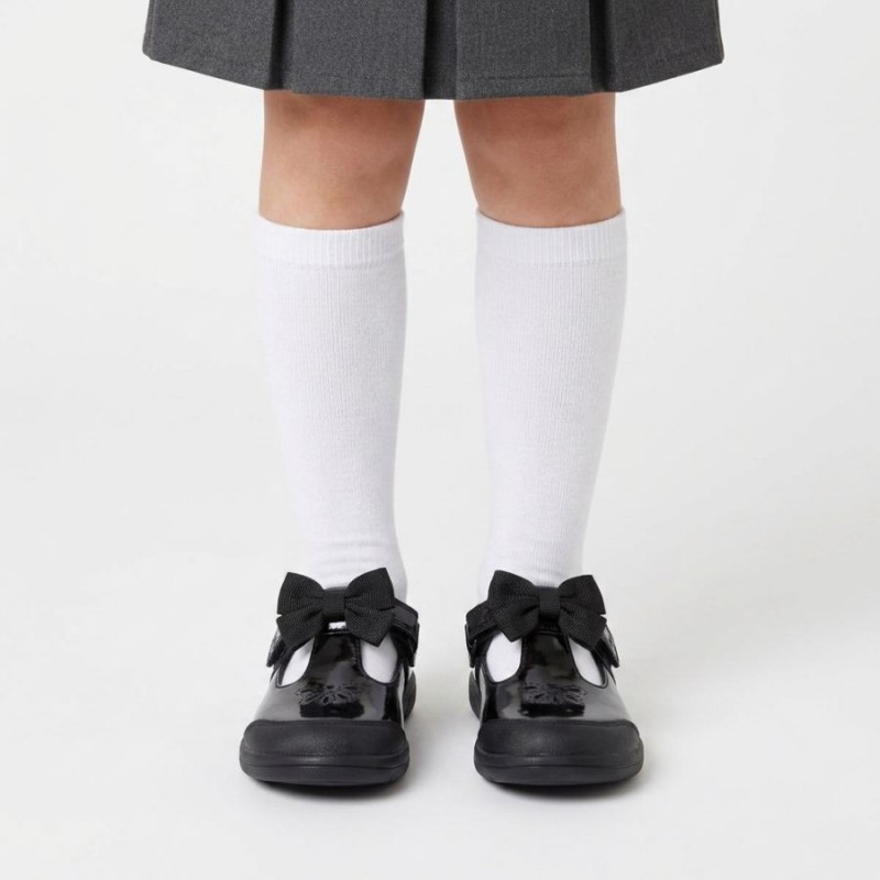 Kid+ Bubbles BQ Girls School Shoes - Black Patent