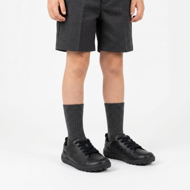 Kid+ Evo BQ Boys School Shoes - Black Leather Kid+ Evo BQ Boys School Shoes - Black Leather