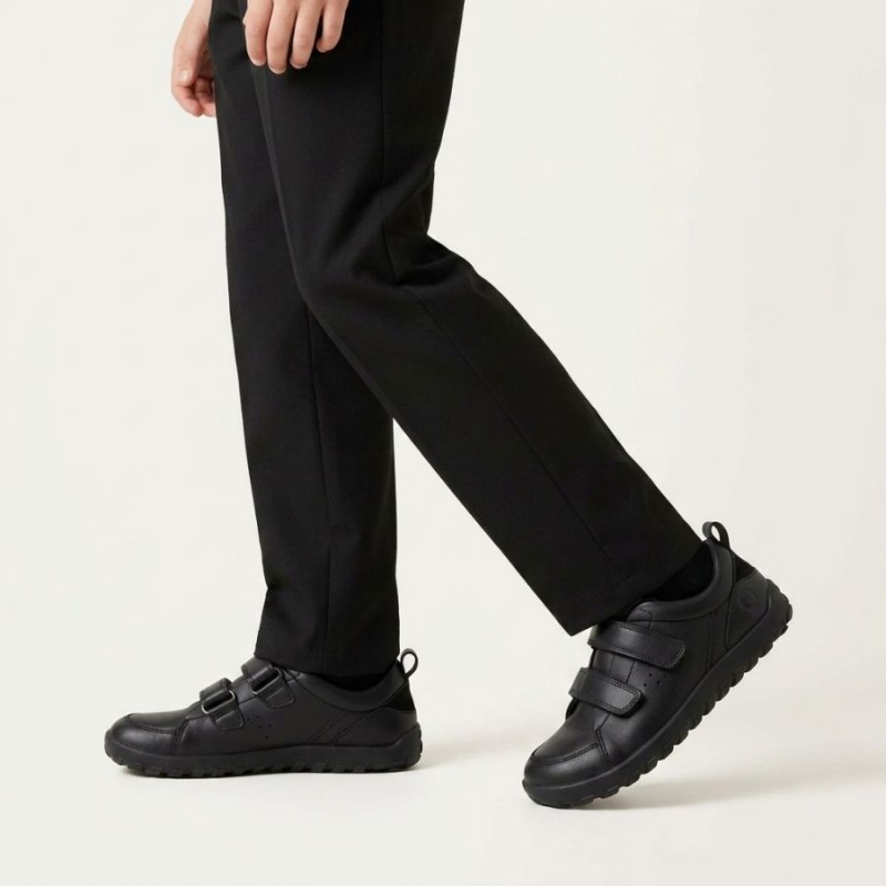 Kid+ Ripley BQ Boys School Shoes - Black Leather