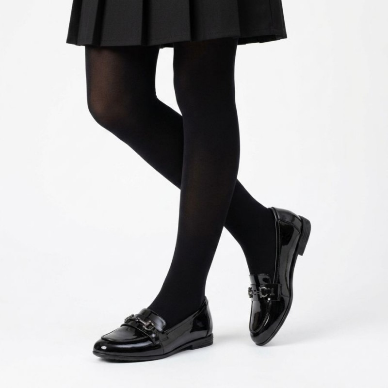 Finja Loafer Youth School Shoe - Black Patent