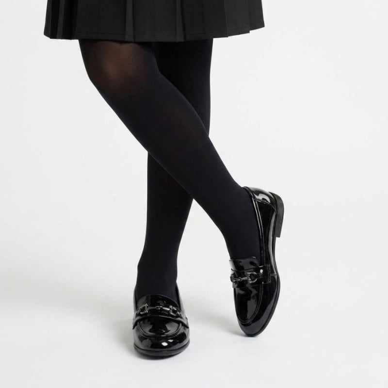 Finja Loafer Youth School Shoe - Black Patent
