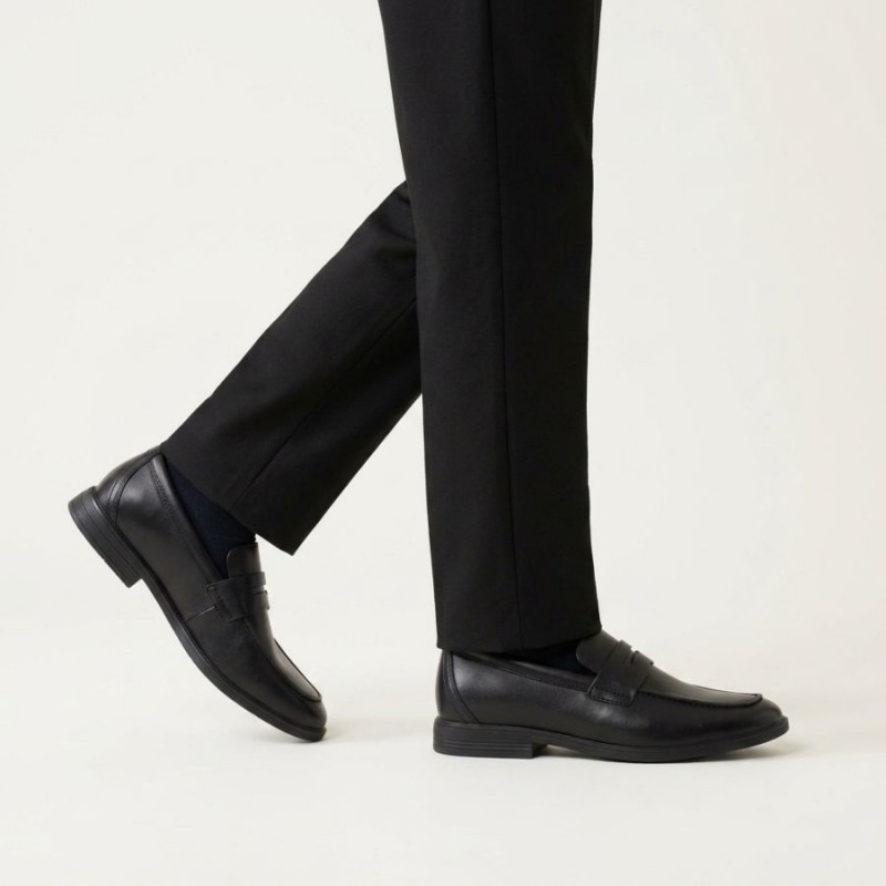 Jonwin Craft Youth School Shoes - Black Leather Jonwin Craft Youth School Shoes - Black Leather