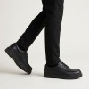 Lorcam Edge Youth School Shoes - Black Leather