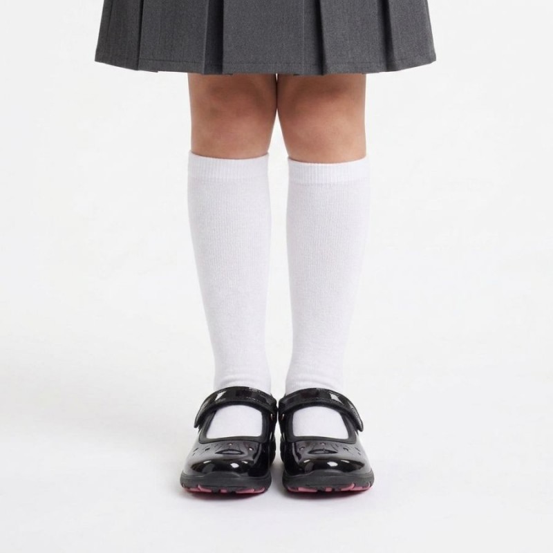 Relda Wish Kids School Shoes -  Black Patent