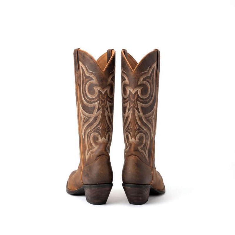 Crush Tall Western Boots - Driftwood Leather