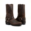 Harness Boots - Distressed Leather