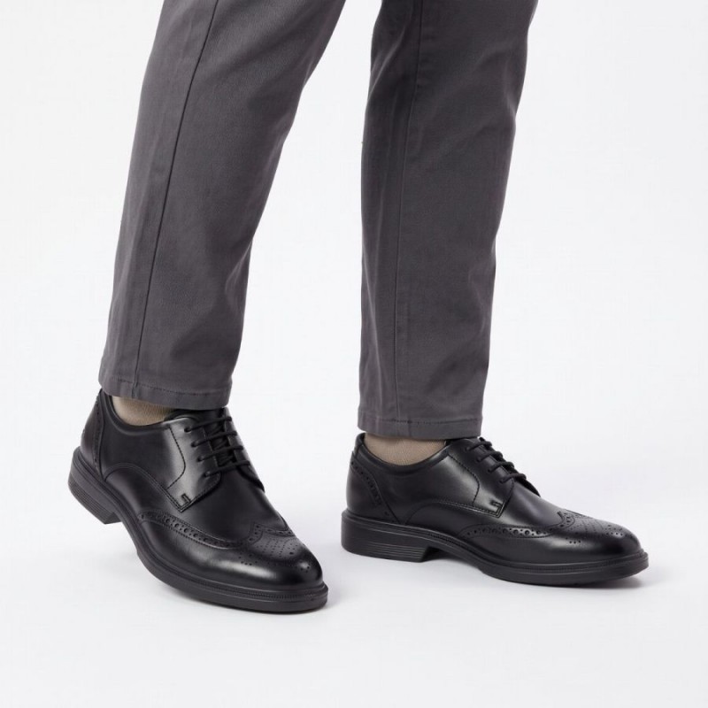 Lisbon M Wingtip 622164 Shoes - Black Leather