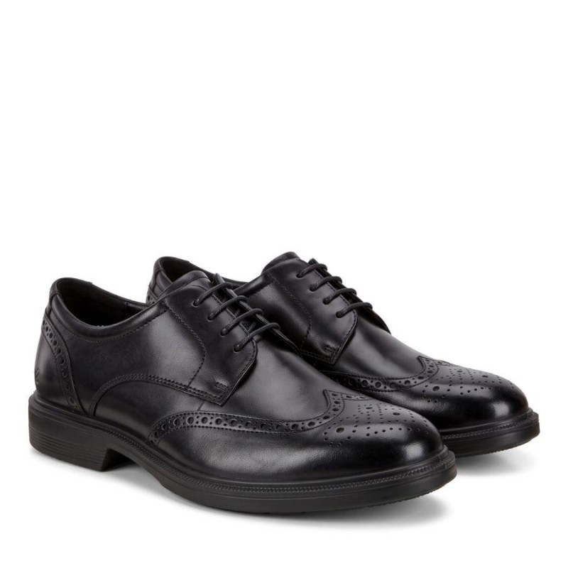 Lisbon M Wingtip 622164 Shoes - Black Leather