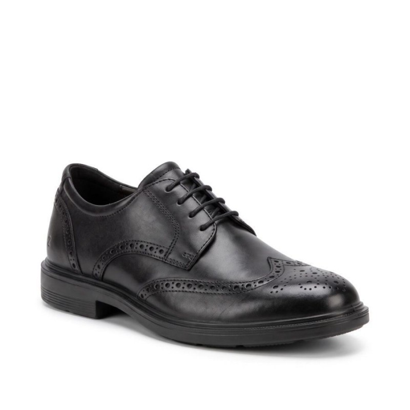 Lisbon M Wingtip 622164 Shoes - Black Leather